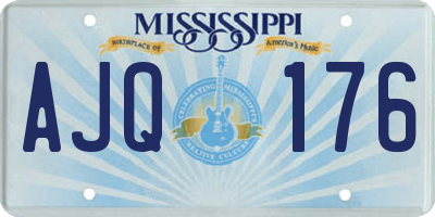 MS license plate AJQ176