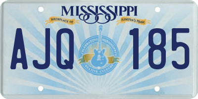 MS license plate AJQ185