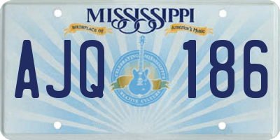 MS license plate AJQ186