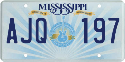 MS license plate AJQ197