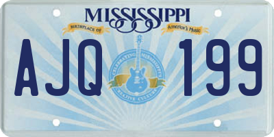 MS license plate AJQ199