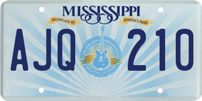 MS license plate AJQ210