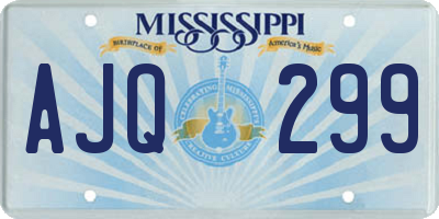 MS license plate AJQ299
