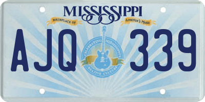 MS license plate AJQ339