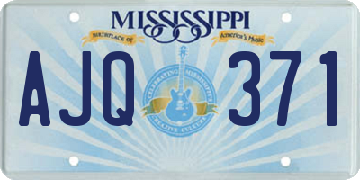 MS license plate AJQ371