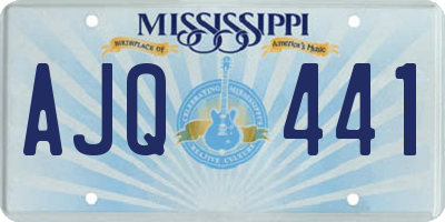 MS license plate AJQ441