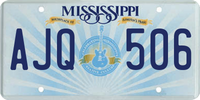 MS license plate AJQ506