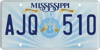 MS license plate AJQ510