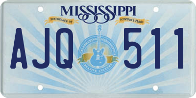 MS license plate AJQ511