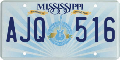 MS license plate AJQ516