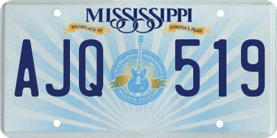 MS license plate AJQ519