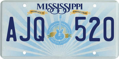 MS license plate AJQ520