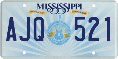 MS license plate AJQ521