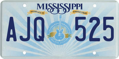 MS license plate AJQ525