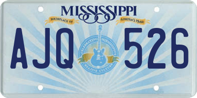 MS license plate AJQ526
