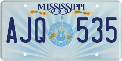 MS license plate AJQ535