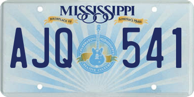 MS license plate AJQ541