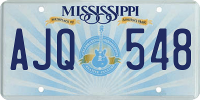 MS license plate AJQ548