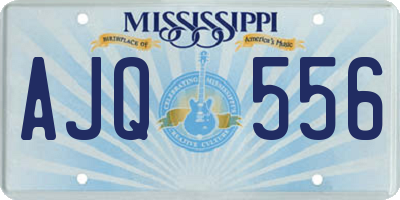MS license plate AJQ556