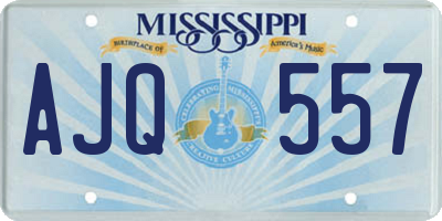 MS license plate AJQ557