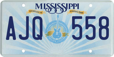 MS license plate AJQ558