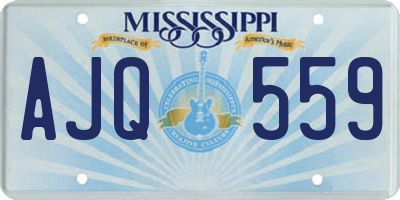 MS license plate AJQ559