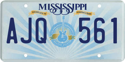 MS license plate AJQ561