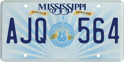 MS license plate AJQ564
