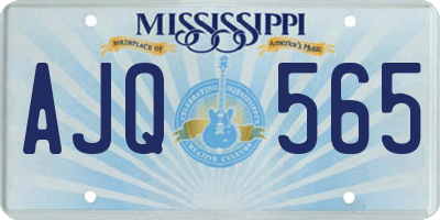 MS license plate AJQ565