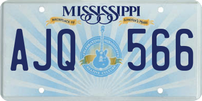 MS license plate AJQ566