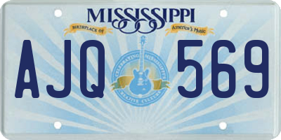 MS license plate AJQ569