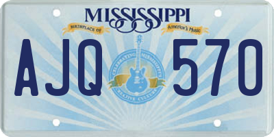 MS license plate AJQ570