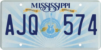 MS license plate AJQ574