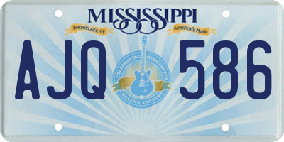 MS license plate AJQ586