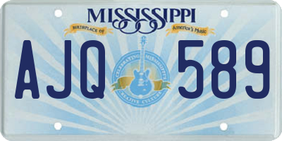 MS license plate AJQ589
