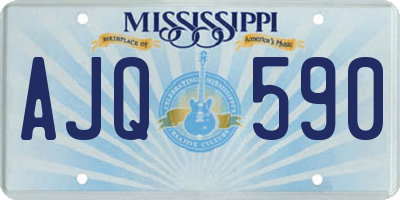 MS license plate AJQ590