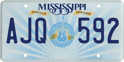 MS license plate AJQ592