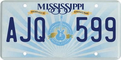 MS license plate AJQ599