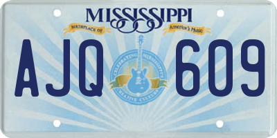 MS license plate AJQ609