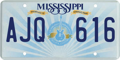 MS license plate AJQ616