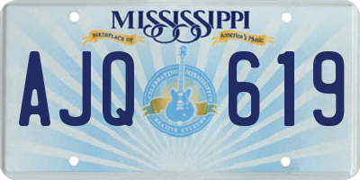 MS license plate AJQ619