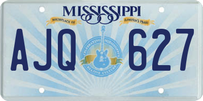 MS license plate AJQ627