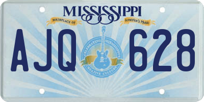 MS license plate AJQ628