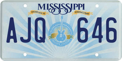 MS license plate AJQ646
