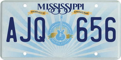 MS license plate AJQ656