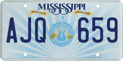 MS license plate AJQ659