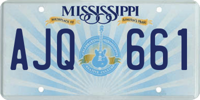 MS license plate AJQ661