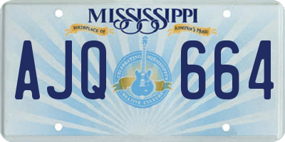 MS license plate AJQ664