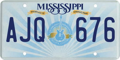 MS license plate AJQ676
