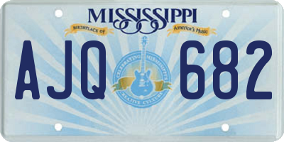 MS license plate AJQ682